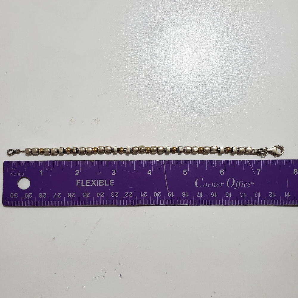 Silpada Sterling Silver GF Nugget Bead Bracelet - Picture 4 of 4